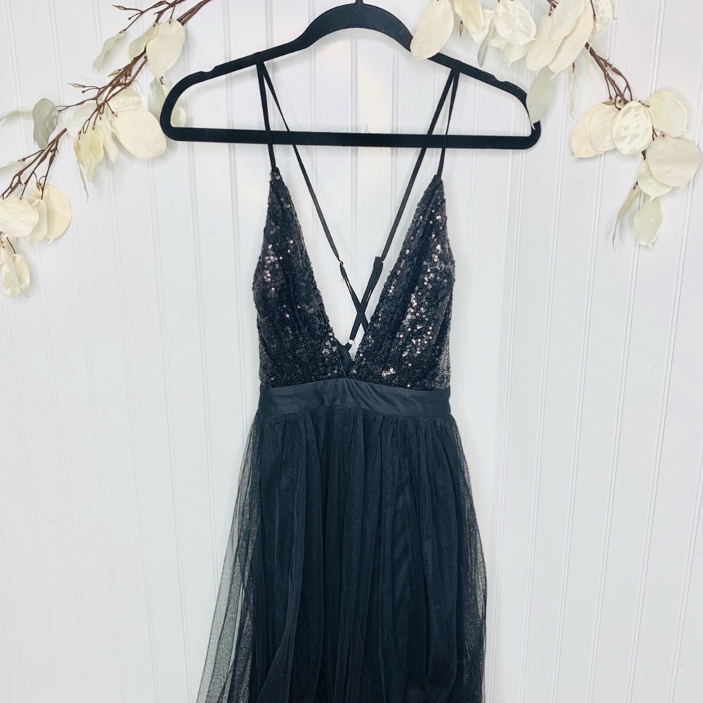 NYE sequin high slit dress